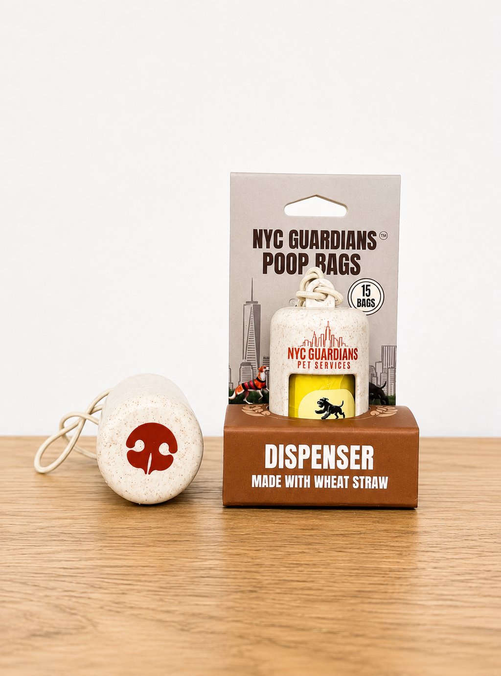Dog Poop Bags Kit + Dispenser – Coffee Scent  | 285 Bags