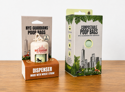 Dog Poop Bags Kit + Dispenser – Lemon Scent | 135 Bags